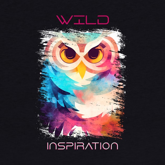 Owl Bird Wild Nature Animal Colors Art Painting by Cubebox